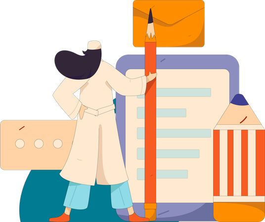 Empresaria necesita revisión de satisfacción del cliente  Ilustración