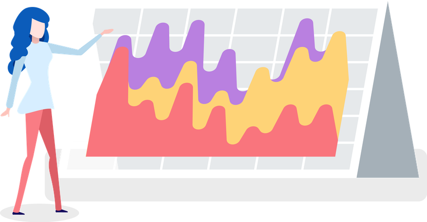 Empresaria, optimización y crecimiento del éxito  Ilustración