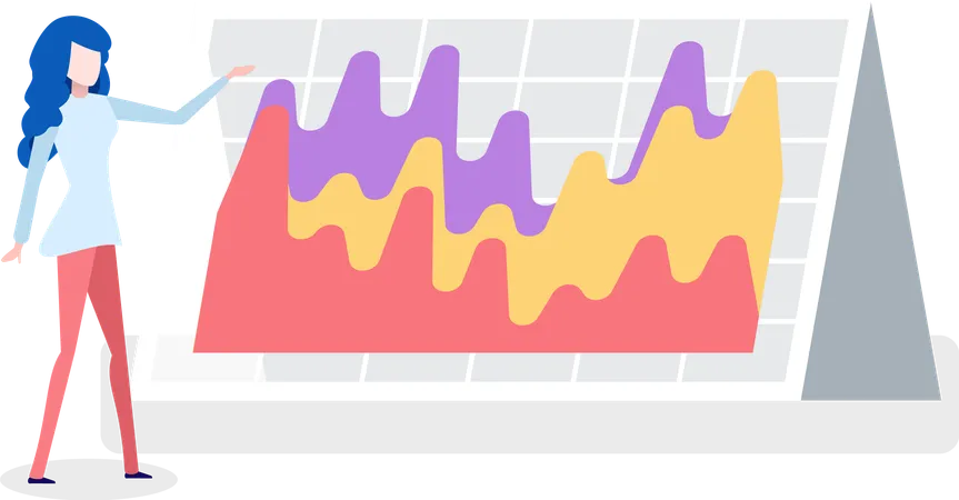 Empresaria, optimización y crecimiento del éxito  Ilustración