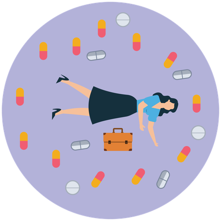 Empresária sofre com efeitos colaterais de medicamentos  Ilustração