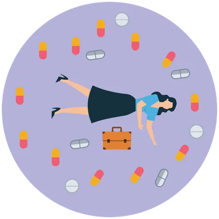 Empresária sofre com efeitos colaterais de medicamentos  Ilustração