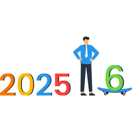 Estrategia de planificación de objetivos de Año Nuevo 2026 para empresarios  Ilustración