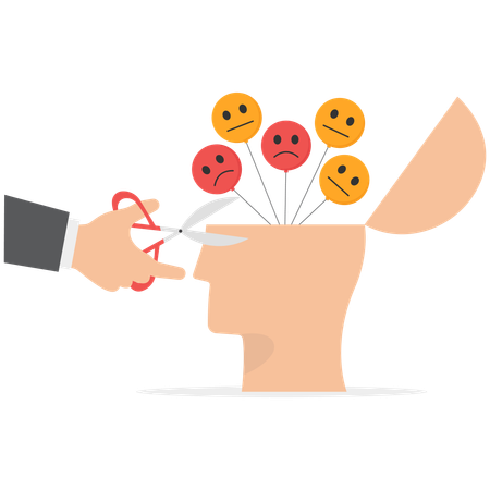 Empresário aliviando o estresse dos negócios  Ilustração
