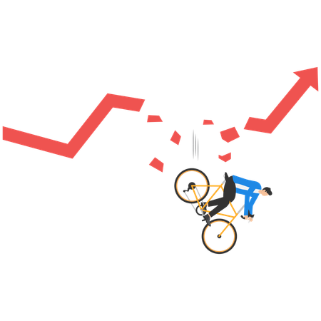 Empresario ante crisis económica  Ilustración
