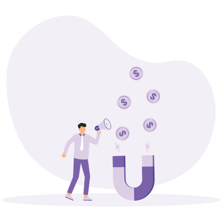 Empresário anuncia atração de dinheiro  Illustration
