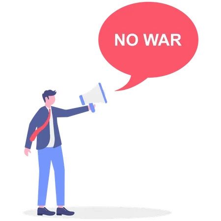 Empresário anuncia que não haverá guerra  Ilustração