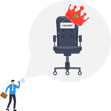 Empresário anuncia oportunidade de emprego  Ilustração