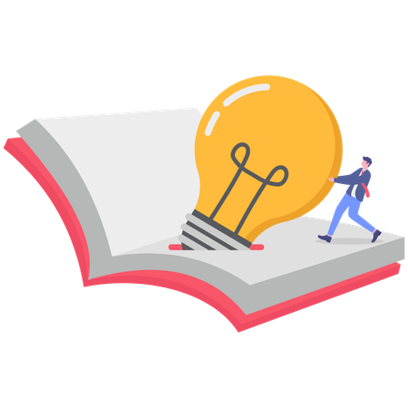 Empresario aprendiendo  Ilustración