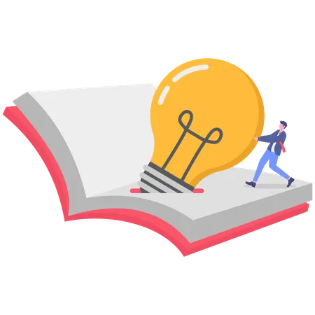 Empresario aprendiendo  Ilustración