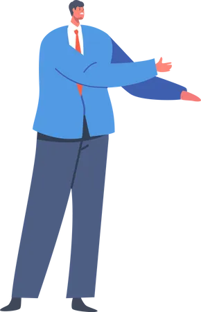Unico Personagem Masculino Usa Blazer Azul E Calcas Isoladas Em Fundo Branco Homem De Negocios Maduro Chateado Pessoa Triste Descontente Em Roupas Modernas Ilustra O Vetorial De Pessoas Dos Desenhos Animados Ilustração