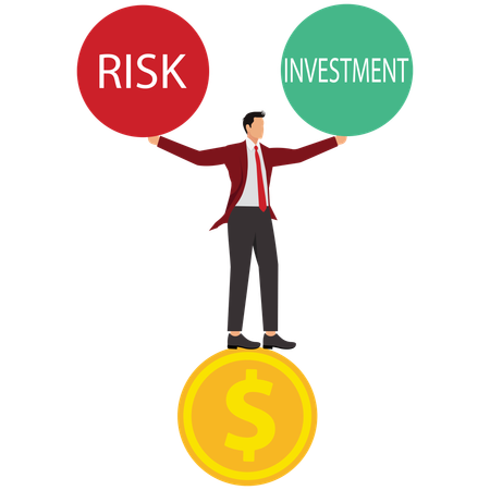 Empresário assumindo risco de investimento  Illustration