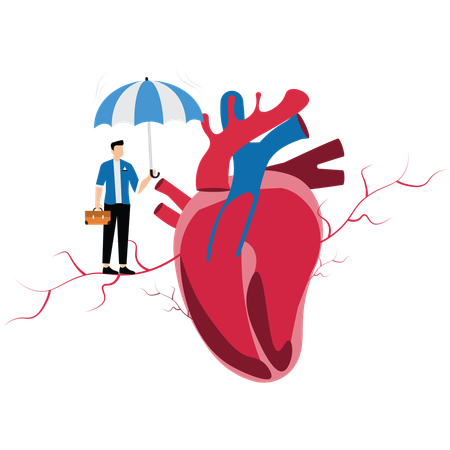 Empresário cobre seguro cardíaco de funcionários  Ilustração