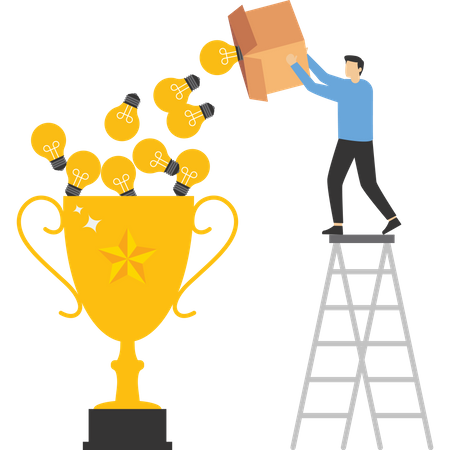 Empresário colocou muitas ideias em troféus  Ilustração