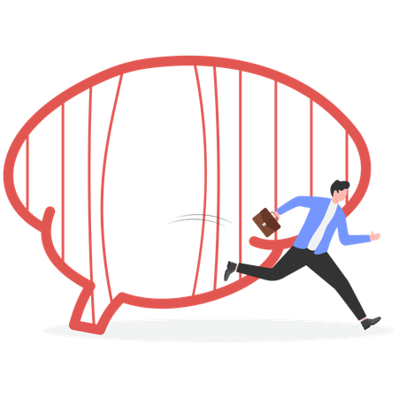 Empresário com liberdade cerebral  Illustration
