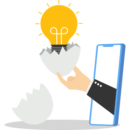 Empresário compartilhando ideias criativas com a equipe  Ilustração