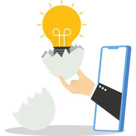 Empresário compartilhando ideias criativas com a equipe  Ilustração