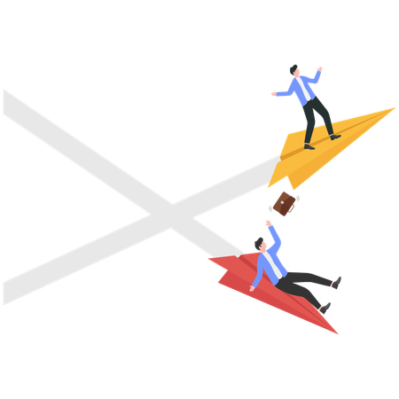 Hombre de negocios con competencia empresarial  Ilustración