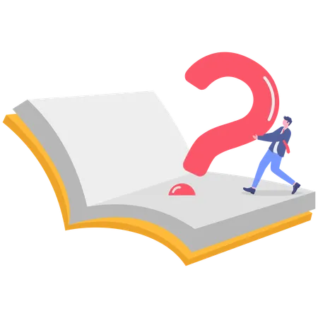 Hombre de negocios con libro de pensamiento  Illustration