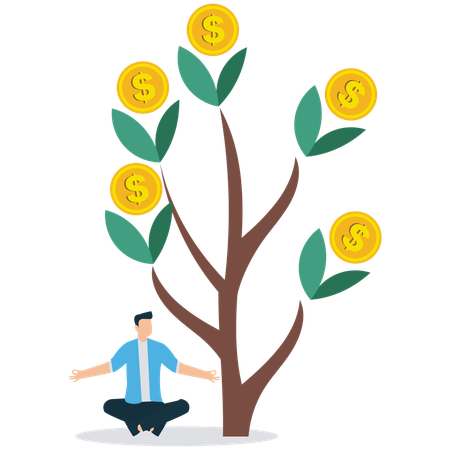 Los empresarios tienen mentalidad de inversión y crecimiento financiero.  Ilustración