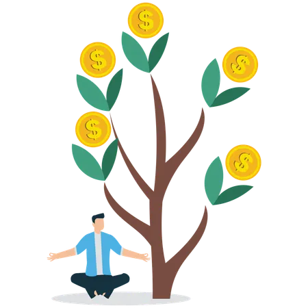 Los empresarios tienen mentalidad de inversión y crecimiento financiero.  Ilustración