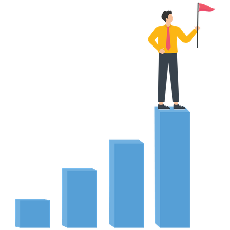 Empresario con objetivo empresarial  Ilustración