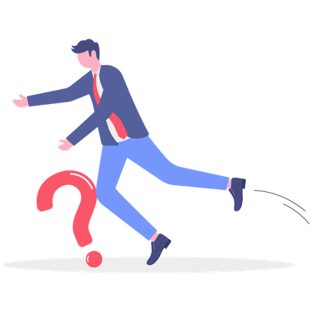 Empresario con signo de interrogación  Illustration