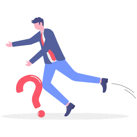 Empresario con signo de interrogación  Illustration