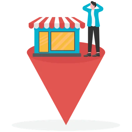 Empresário constrói prédio comercial em terreno instável  Illustration
