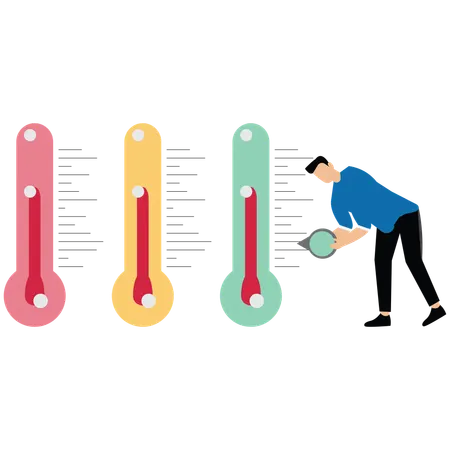 Empresario controla el azúcar en sangre para prevenir el síndrome de trastorno metabólico  Ilustración