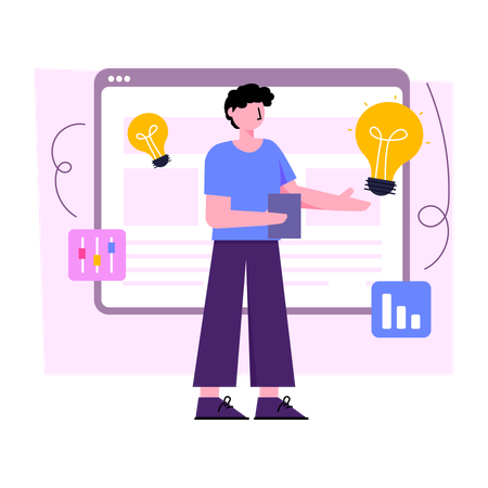 Empresario creativo  Ilustración