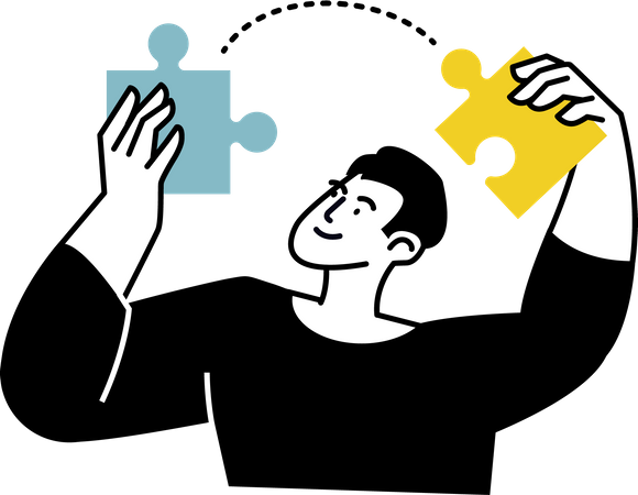 Empresário criando oportunidade de negócio  Ilustração
