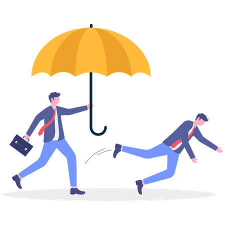 Empresario cubriendo deuda  Ilustración