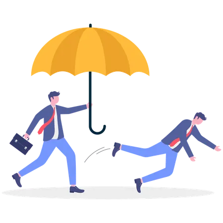 Empresario cubriendo deuda  Ilustración