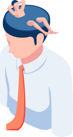 Empresário de férias  Ilustração