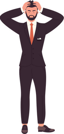 Empresario en tensión  Ilustración