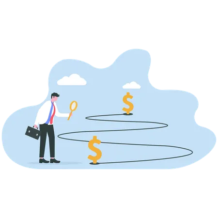 Empresário encontra caminho para atingir metas financeiras  Ilustração