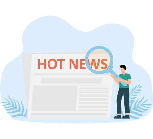 Empresário encontra emprego em jornal  Ilustração