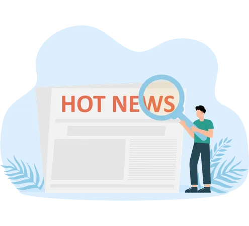 Empresário encontra emprego em jornal  Ilustração