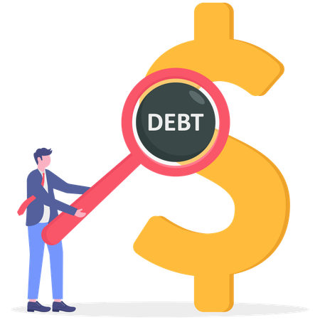 Empresário encontra dívida financeira  Ilustração