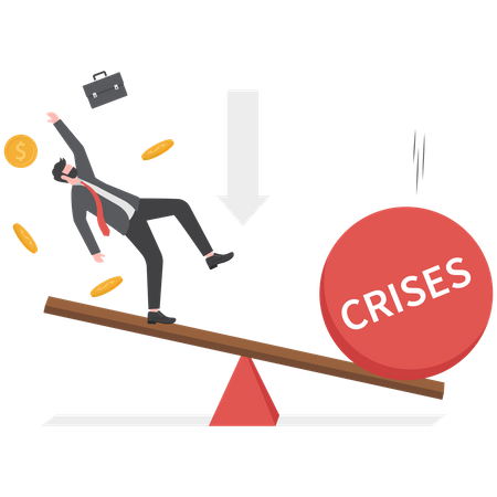 Empresário enfrenta crise financeira e perdas  Ilustração