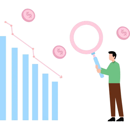 Empresário enfrenta depressão no mercado  Ilustração