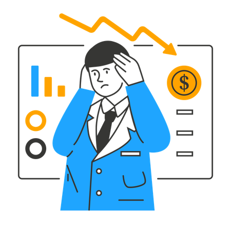 Empresário enfrenta perda de mercado  Ilustração