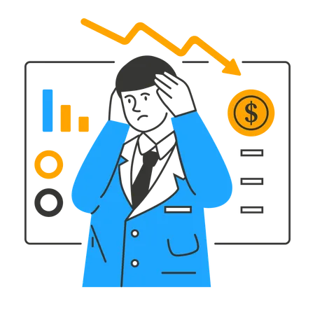 Empresário enfrenta perda de mercado  Ilustração