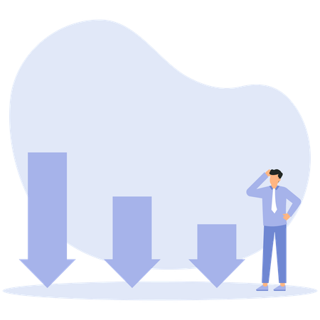 Empresário enfrenta perdas na economia  Ilustração