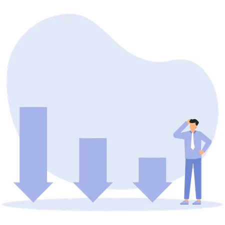 Empresário enfrenta perdas na economia  Ilustração