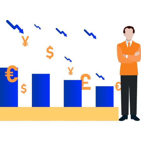 Empresário enfrenta perdas no mercado de criptomoedas  Ilustração