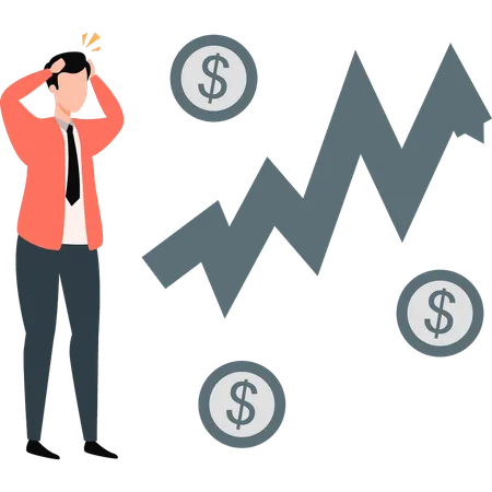 Empresario enfrenta pérdida económica  Ilustración