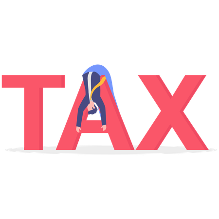 Empresario frente a la carga fiscal  Ilustración