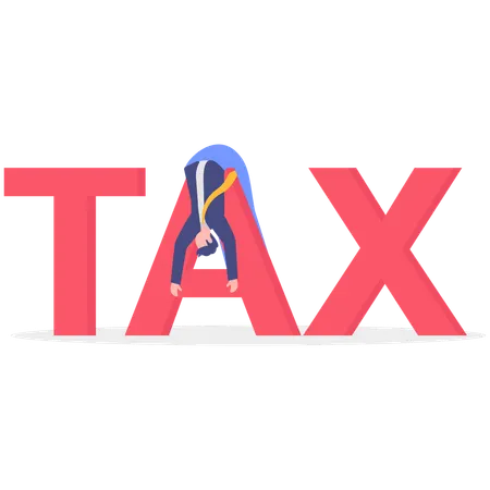 Empresario frente a la carga fiscal  Ilustración