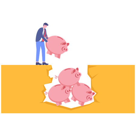 Empresário enfrenta depreciação empresarial  Ilustração